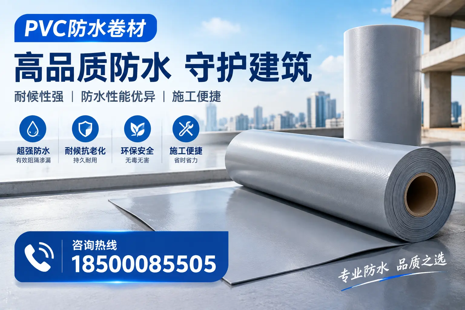 PVC防水卷材的防水效果评测,适合日喀则的科学依据